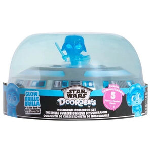 New Disney Doorables Star Wars Hologram Collector Set 5 Figures Glow In The Dark